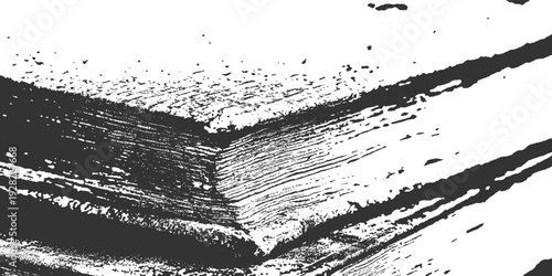 Abstract monochrome texture with layered lines and speckled patterns