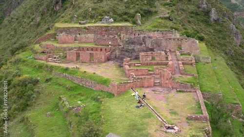 Wallpaper Mural  Scenic view with the Inti Watana ruins along the hiking path from the Pisac Archaeological Park to Pisac town in the Sacred Valley Torontodigital.ca
