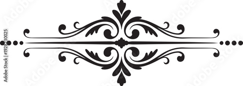 Elegant vintage ornamental scrollwork divider