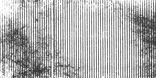 Vertical black stripes with grunge texture overlay and scattered speckles white lines