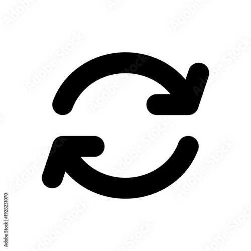 Sync and Update Process Linear Vector Icon. Refresh Cycle and Transaction Exchange Symbol. 24 x 24 px pixel perfect, editable stroke