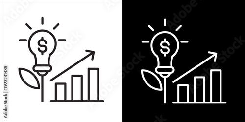 Investment Icon Sheet Black And White