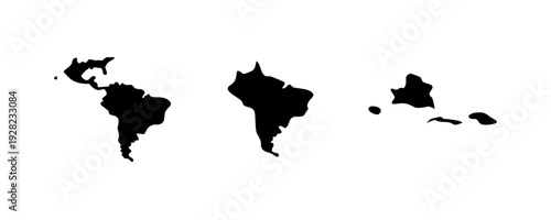 Latin america icon set. Black icon on white background .vector icon