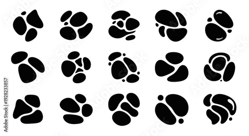 Abstract organic shapes, blobs, vector design elements