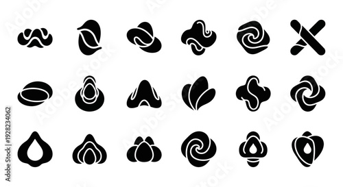 Abstract organic shapes, vector design elements set