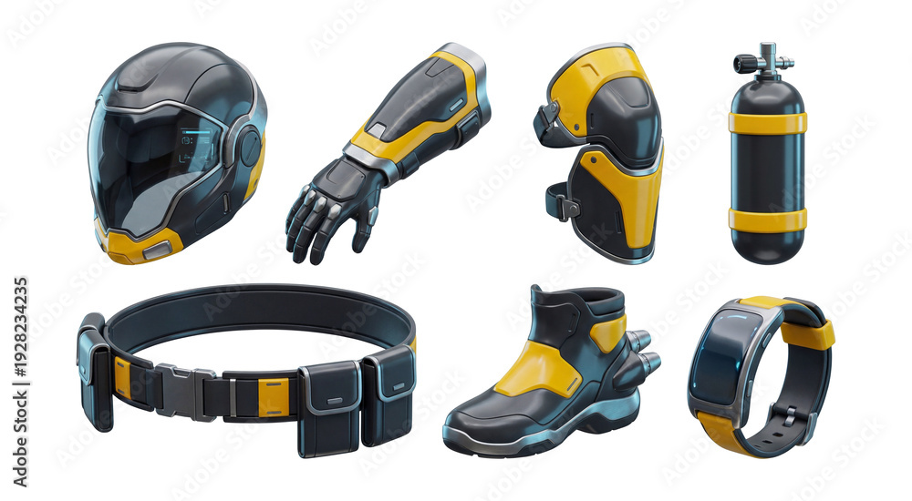 custom made wallpaper toronto digitalGlossy sci-fi exosuit accessories .