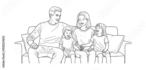 Outline sketch abstract representation of two figures sitting together in meditation or yoga poses conveying inner peace and spiritual tranquility in minimalist style