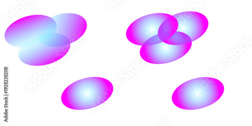 Set of colorful Easter egg vector icons featuring glossy 3D glass spheres and shiny round web buttons in pink and purple colors for festive sign and symbol design