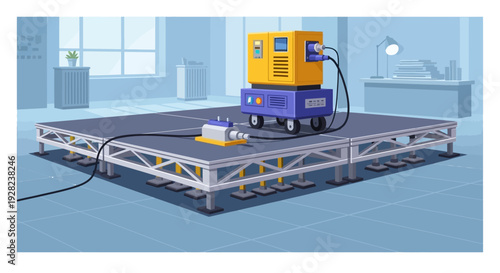 Vibration Test Machine on Platform.