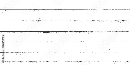 Horizontal black lines with scattered white speckles on white background abstract texture pattern grunge