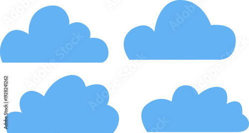 vector clouds set