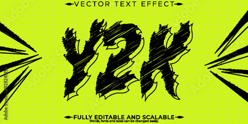 A vibrant Y2K graphic design with a bright yellow background and bold black text