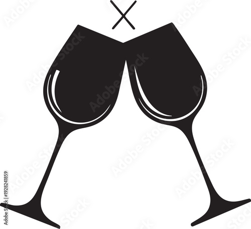 Wine glasses icon