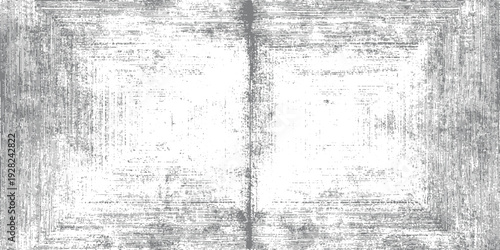 Abstract distressed grey and white textured background with horizontal and vertical lines and speckles