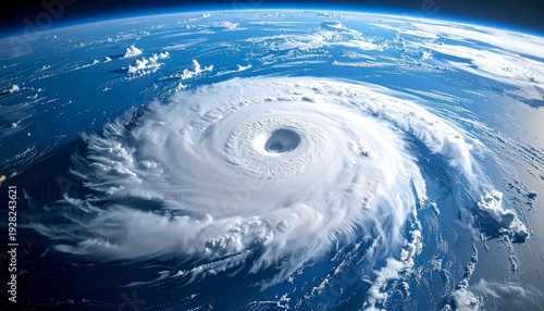巨大なハリケーン、台風の衛星写真
