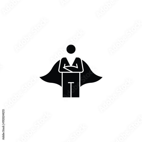 Speaker at podium presentation public speaking.