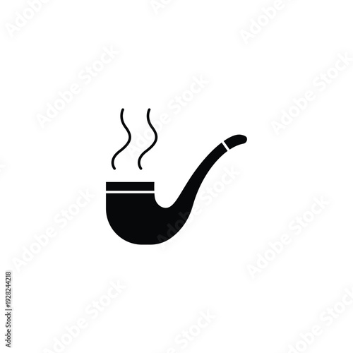 Smoking Pipe Icon Hookah Tobacco Pipe Symbol.