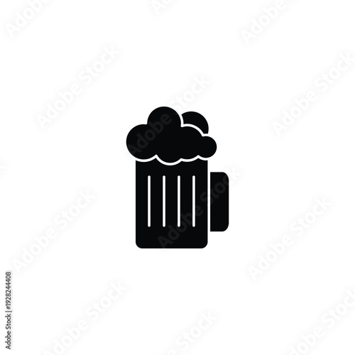 beer mug with foam icon.