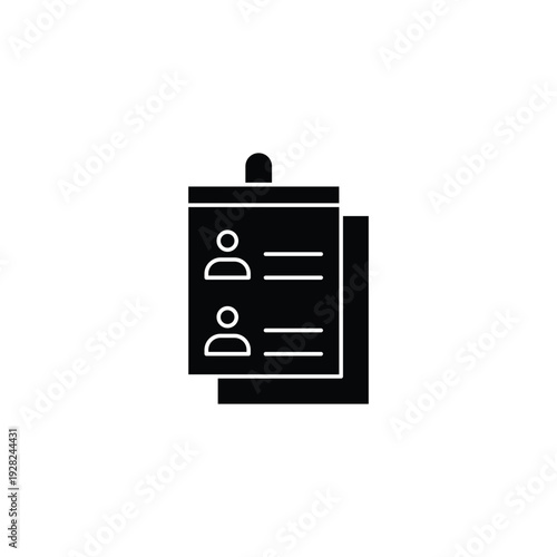 clipboard with checklist task list survey icon.