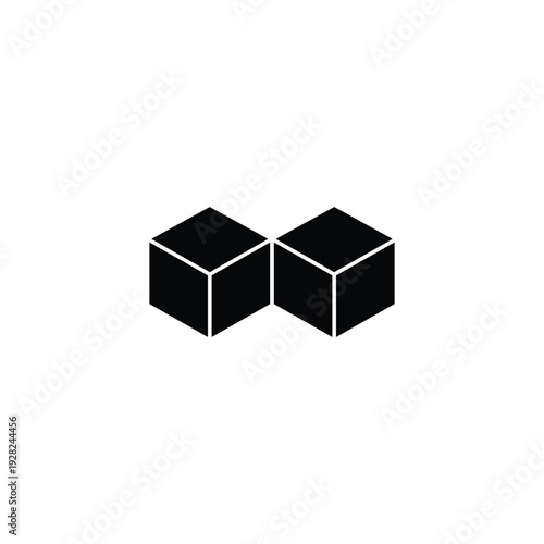 Linking Cubes Connected Blocks Unity Symbol.