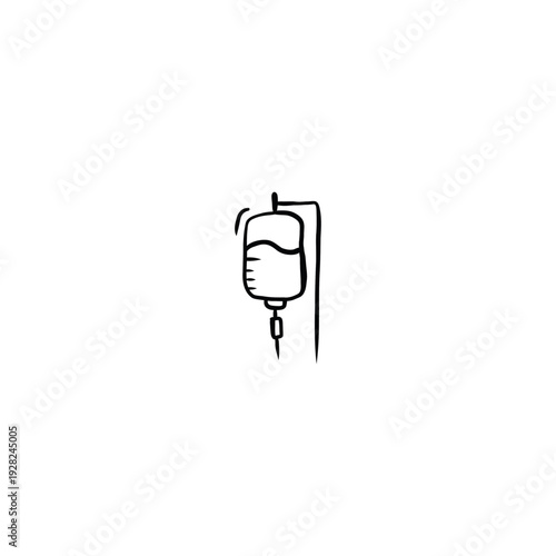 IV Drip Bag Symbol logo icon flat vector design