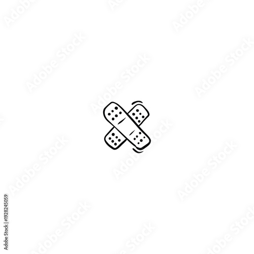 Adhesive Bandage logo icon flat vector design