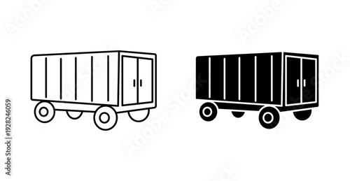 Cargo Container on Wheels Icon