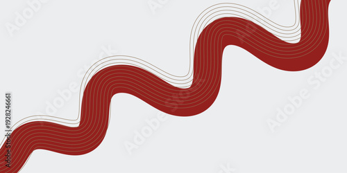 Abstract background featuring vibrant marron and gold curvy linear waves with organic flowing patterns on a white  background for creative digital layouts.