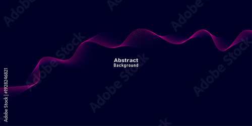 Dynamic background featuring glowing pink and purple mesh wave patterns on a dark navy background for modern digital tech layouts.