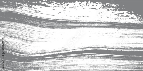 Abstract textured gray and white horizontal brush strokes with rough edges and granular detail