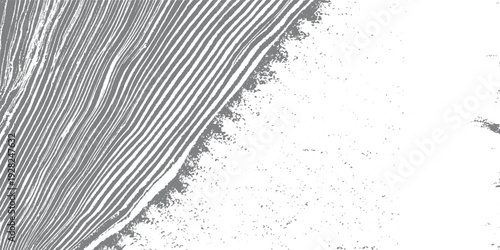 Abstract gray and white wavy lines pattern with textured speckles