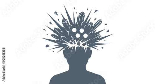 A person's head with a burst of creativity and ideas