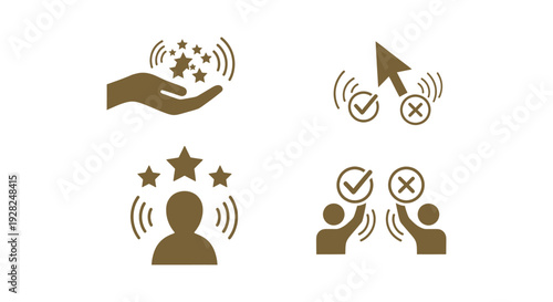 Icons for rating and selecting top rated items