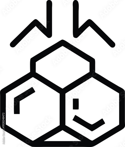 Interconnected Honeycomb Structure with Dynamic Elements Representing Advanced Systems