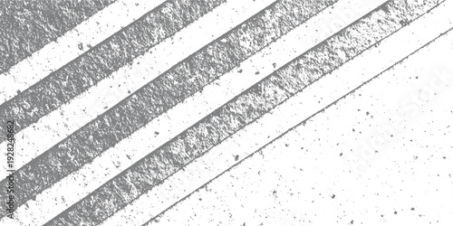 Diagonal gray stripes with rough texture on white background