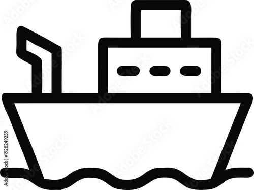 Large freight vessel sailing on wavy water for international shipping and global trade logistics