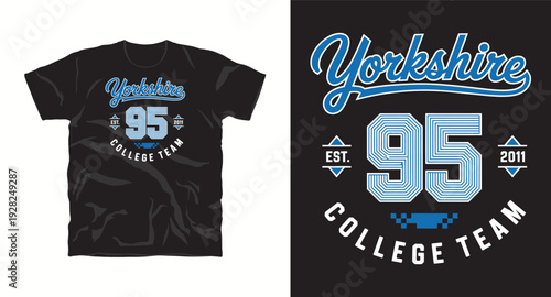 Yorkshire college team sports design with number 95 and est 2011