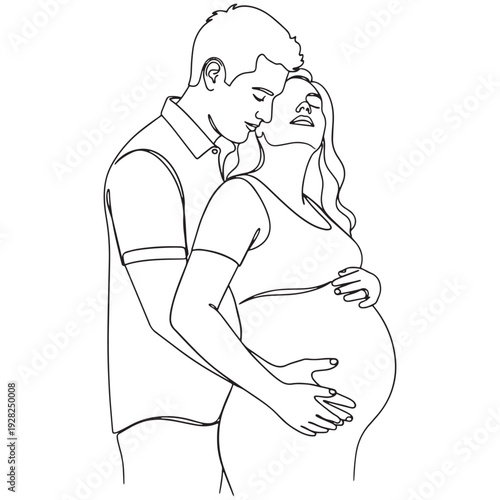 pregnant woman with her husband