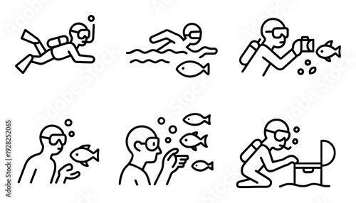 Underwater Activities Icons