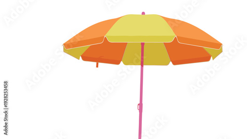 colorful beach umbrella in flat style summer vacation and outdoor illustration