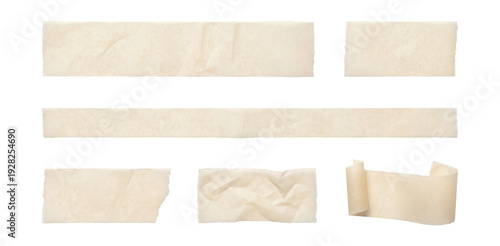 Wallpaper Mural Minimal parchment paper strips elements set. Torontodigital.ca