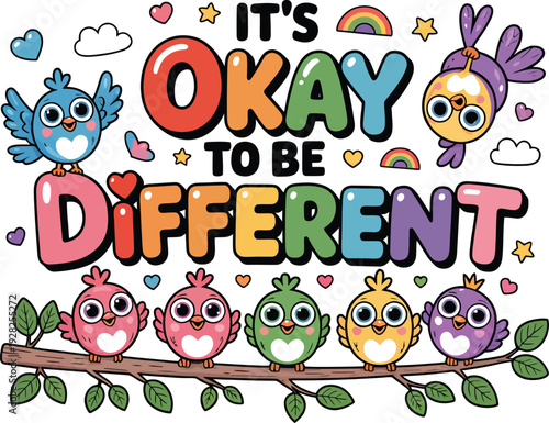 Colorful birds celebrate individuality with empowering message