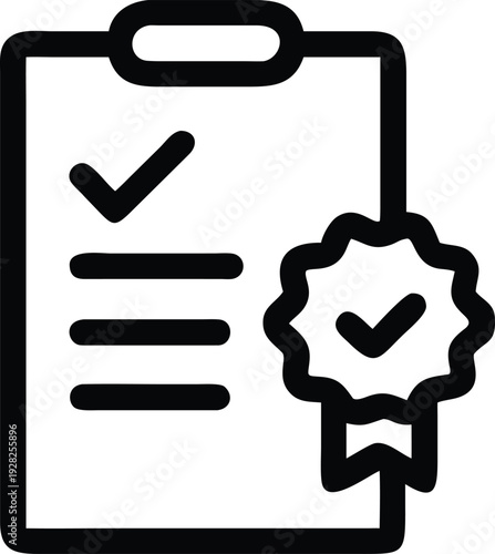 Official Document Checklist with Approved Seal and Quality Assurance Verification Symbol