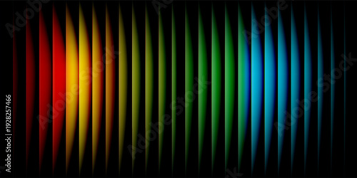 Summer sunset glow with vibrant gradient light with fractal glass effect and illuminated with warm blending glowing tones. Vibrant sunset glowing through geometric structural glass.