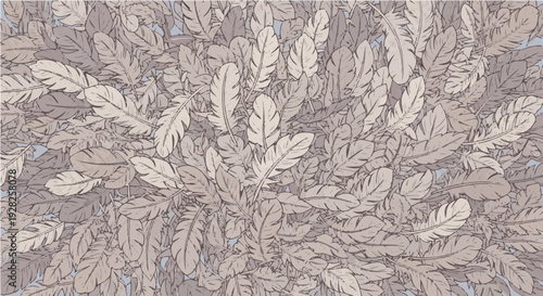 Cartoon seamless gray leafy foliage pattern for nature botanical texture background design