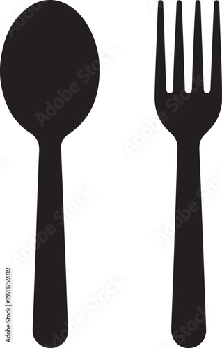 Fork and spoon restaurant icon isolated on white background. vector Illustration