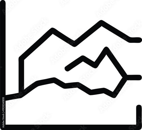 Outline Multi Line Chart Representing Various Data Streams and Economic Trends