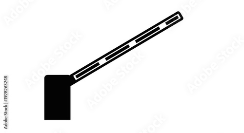 Black Metal Hammer on White Background.