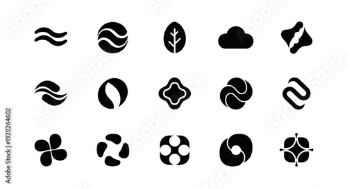 Abstract Shape Icons Set, Vector Design Elements