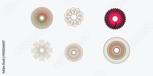 Vibrant oval shaped abstract art pieces with intricate patterns